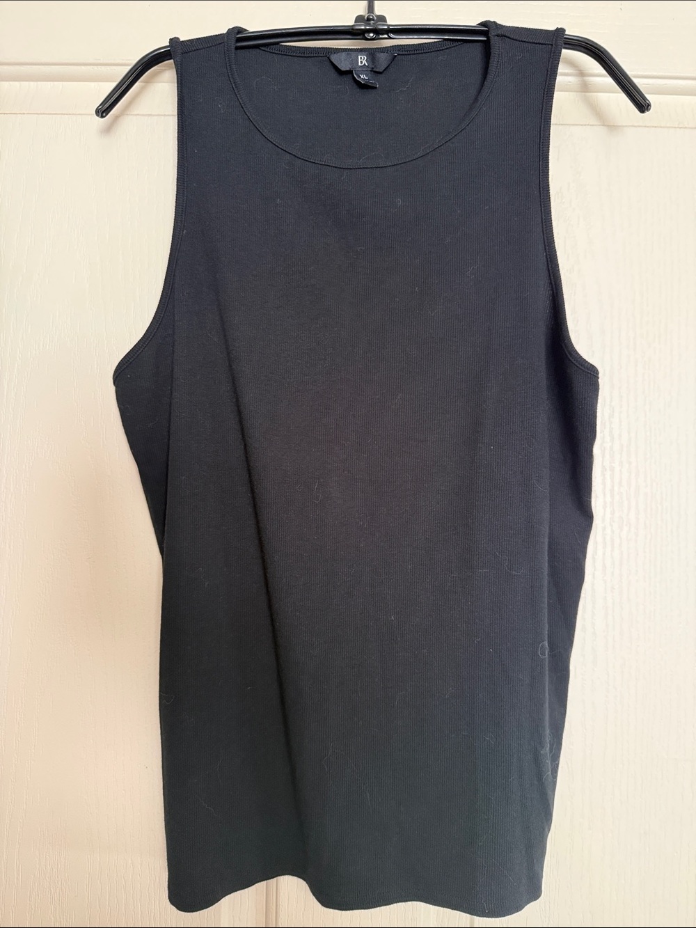 Banana Republic Black Ribbed Crewneck Tank